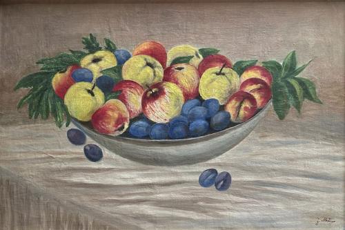Z. Mošner, Zátiší s ovocem, Čechy 1930 Z. Mošner, Zátiší s ovocem, Čechy 1930