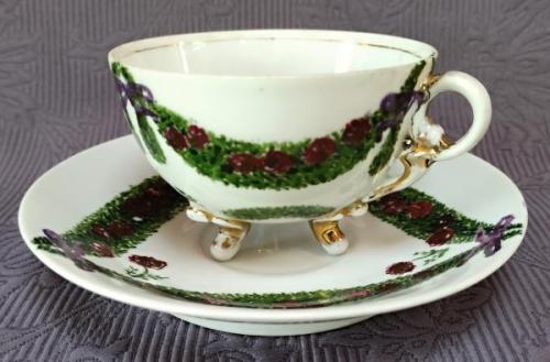 Šálek s podšálkem, ručně malovaný,zn. Pirkenhammer Šálek s podšálkem, ručně malovaný,zn. Pirkenhammer