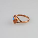 Zlatý secesní prsten s opálem Zlatý secesní prsten s opálem