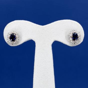 Zlaté náušnice se safíry Zlaté náušnice se safíry