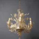 Malý šestiramenný benátský lustr - výška 58 cm Malý šestiramenný benátský lustr - výška 58 cm