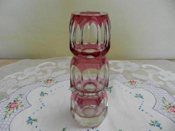 Autorská fialová broušená váza Autorská fialová broušená váza