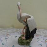 Malovaná keramická soška čápa Malovaná keramická soška čápa