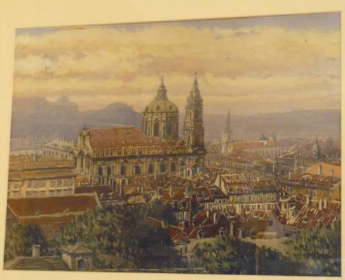 Josef VAIC: ”Pohled na Prahu”, akvarel Josef VAIC: ”Pohled na Prahu”, akvarel