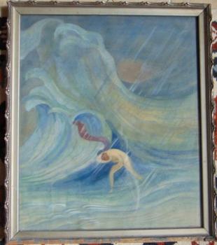 Obraz akvarel Šebort  Obraz akvarel Šebort