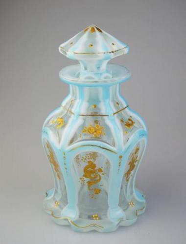 Biedermeierský skleněný flakon Biedermeierský skleněný flakon