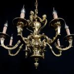 Starožitný francouzský bronzový lustr Mazarin Starožitný francouzský bronzový lustr Mazarin