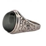 STŘÍBRNÝ PRSTEN ZDOBENÝ S KOČIČÍM OKEM STŘÍBRNÝ PRSTEN ZDOBENÝ S KOČIČÍM OKEM