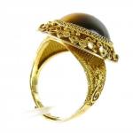 Stříbrný prsten s tygřím okem Stříbrný prsten s tygřím okem