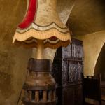 Starožitná lampa z náboje dřevěné loukoťě Starožitná lampa z náboje dřevěné loukoťě
