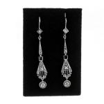 Zlaté náušnice se safíry a brilianty Zlaté náušnice se safíry a brilianty