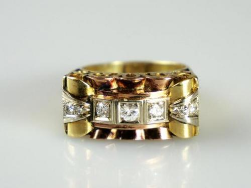 Zlatý prsten s diamanty Zlatý prsten s diamanty