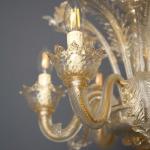 Malý šestiramenný benátský lustr - výška 58 cm Malý šestiramenný benátský lustr - výška 58 cm