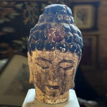 Dřevěná hlava Asie IV  Dřevěná hlava Asie IV