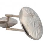 Stříbrné manžetové knoflíčky - efekt taveného kovu Stříbrné manžetové knoflíčky - efekt taveného kovu