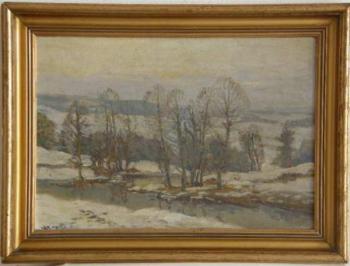 Řeka v zimě - Zdeněk Nemastil Řeka v zimě - Zdeněk Nemastil