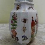 Malovaná porcelánová nádoba, pozdní biedermeier Malovaná porcelánová nádoba, pozdní biedermeier