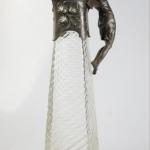 Secesní karafa s cínovou montáží Secesní karafa s cínovou montáží