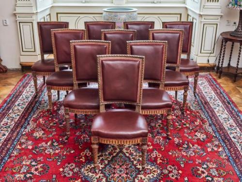 Soubor 10 starožitných židlí Ludvík XVI. Soubor 10 starožitných židlí Ludvík XVI.