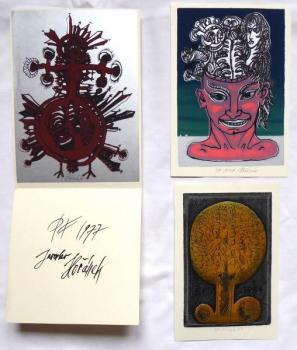 Jaroslav Hořánek -PF 1977, PF 1979, Strom s ptáčky Jaroslav Hořánek -PF 1977, PF 1979, Strom s ptáčky