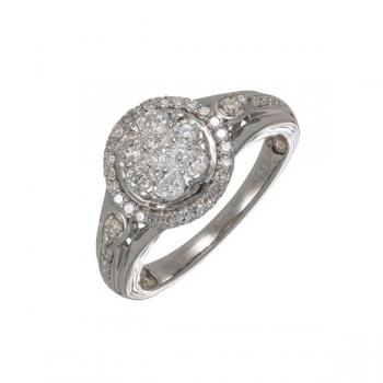 Zlatý prsten se vzácně bílými diamanty 0,57 ct Zlatý prsten se vzácně bílými diamanty 0,57 ct