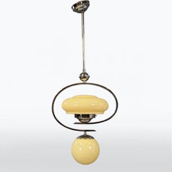 Chromový lustr Art-Deco Chromový lustr Art-Deco