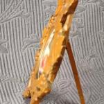 Sakrální malba na porcelánu v řezaném rámu Sakrální malba na porcelánu v řezaném rámu