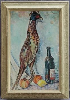 Zátiší s bažantem, sign. Fortin , dat. 1955  Zátiší s bažantem, sign. Fortin , dat. 1955