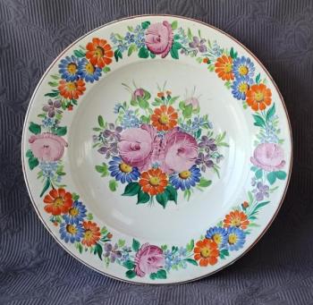 Talíř , ruční malba, zn. Klenčí, Míča  Talíř , ruční malba, zn. Klenčí, Míča