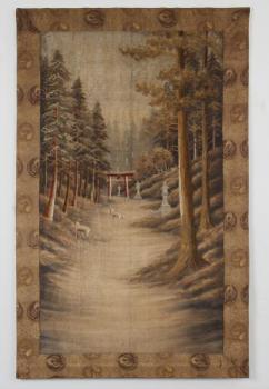 Japonský vyšívaný panel / gobelín Japonský vyšívaný panel / gobelín