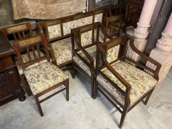 Secesní sedací souprava 6+2+1  Secesní sedací souprava 6+2+1