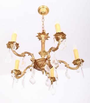 Pětiramenný lustr s ověsy Pětiramenný lustr s ověsy