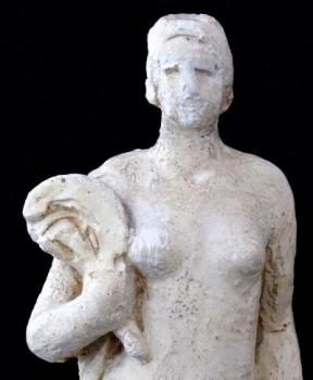 Akt dívky se srpem a obilím Akt dívky se srpem a obilím