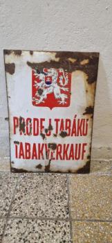 Smaltovaná cedule ”Prodej Tabáku” Smaltovaná cedule ”Prodej Tabáku”