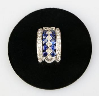 Zlatý přívěšek se safíry a diamanty Zlatý přívěšek se safíry a diamanty