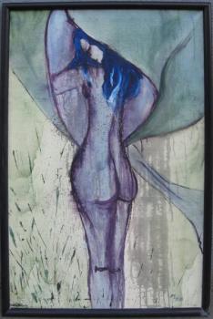 Švarcová M. L. : Zahalující se dívka, dat. 1998  Švarcová M. L. : Zahalující se dívka, dat. 1998