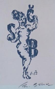 Jan Bauch - Nahá žena s písmeny Jan Bauch - Nahá žena s písmeny