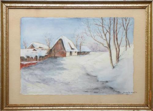 Alois Stehlík - Závěje u stavení Alois Stehlík - Závěje u stavení