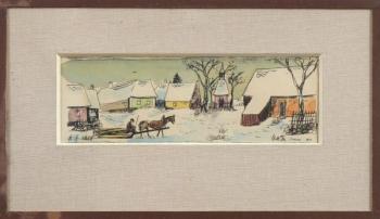 Zasněžená ves PF 1958 - monogram ZH Zasněžená ves PF 1958 - monogram ZH