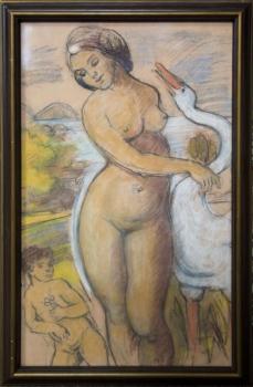 Anonym podle Leonarda da Vinci: Léda s labutí Anonym podle Leonarda da Vinci: Léda s labutí