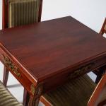 Starožitný Empírový hrací set stůl a židle Starožitný Empírový hrací set stůl a židle