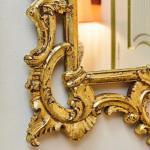 Velké vyřezávané zrcadlo Ludvík XV zlacené Velké vyřezávané zrcadlo Ludvík XV zlacené