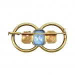 Starožitná zlatá brož se spinelem Starožitná zlatá brož se spinelem