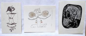 Věra Krumphanzlová - Tři exlibris Věra Krumphanzlová - Tři exlibris