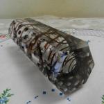 Autorská broušená váza s fialovou spirálou - Čechy Autorská broušená váza s fialovou spirálou - Čechy