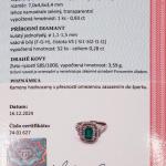 Zlatý prsten se smaragdem a brilianty Zlatý prsten se smaragdem a brilianty