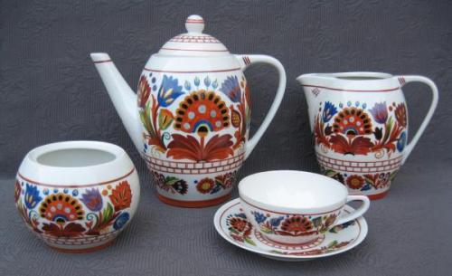 Souprava s lidovým dekorem, zn.Napajedla, Fr.Řepík Souprava s lidovým dekorem, zn.Napajedla, Fr.Řepík