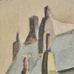 Jeptišky před klášterem akvarel 49 X 36 cm Jeptišky před klášterem akvarel 49 X 36 cm