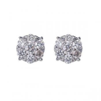 Zlaté náušnice s přírodními diamanty (1,13 ct) Zlaté náušnice s přírodními diamanty (1,13 ct)