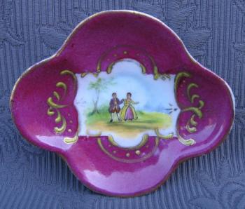 Mistička - galantní motiv, ruční malba Mistička - galantní motiv, ruční malba